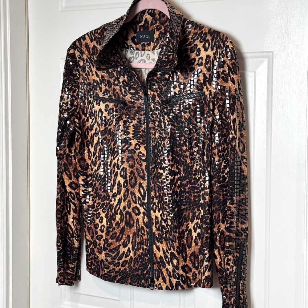 Ladies Nabi Animal Print Zip Jacket